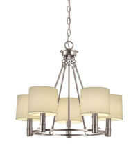5 Glass Chandelier with Pendent